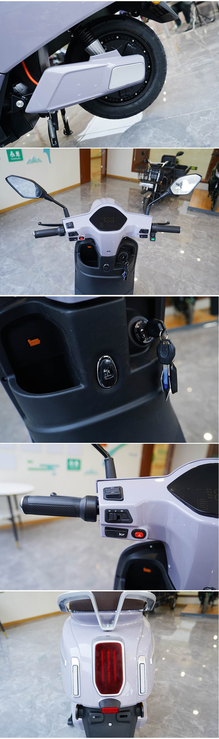 A021 12inch 1100/1300W 60km/H Speed adult Electric Moped factory with Seat